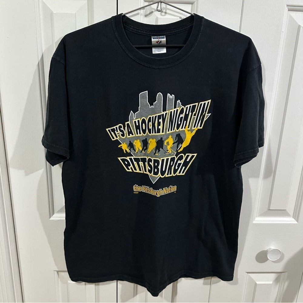 Y2K Jerzees Hockey Night in Pittsburgh Shirt